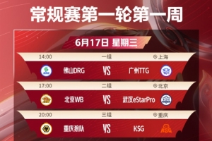 KPL夏季赛首轮赛程公布：揭幕战DRG对阵TTG，7月3日红狼大战